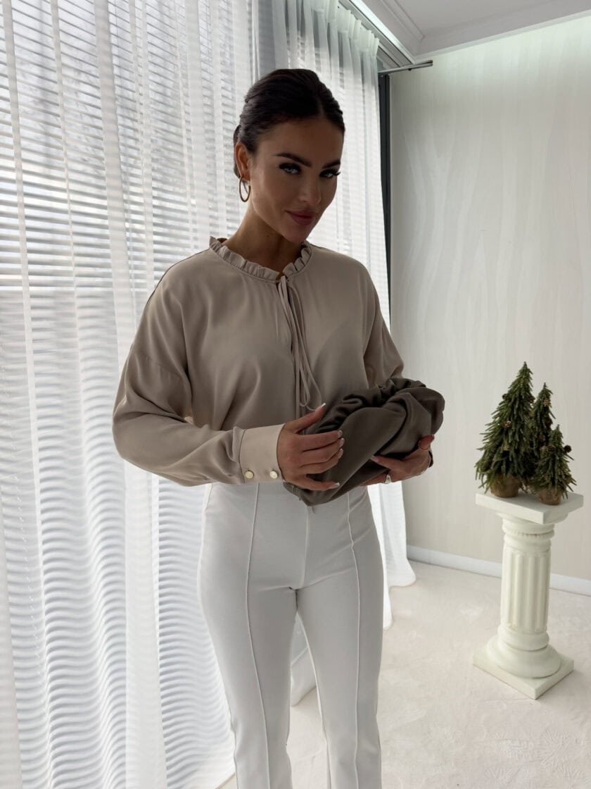 Bluzka ELEGANT - jasny beż - obrazek 11