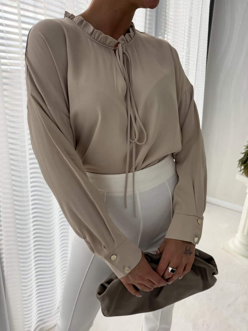 Bluzka ELEGANT - jasny beż - obrazek 17