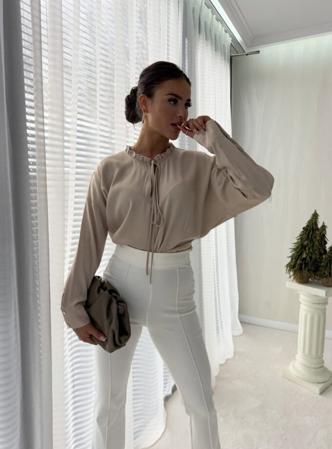 Bluzka ELEGANT - jasny beż