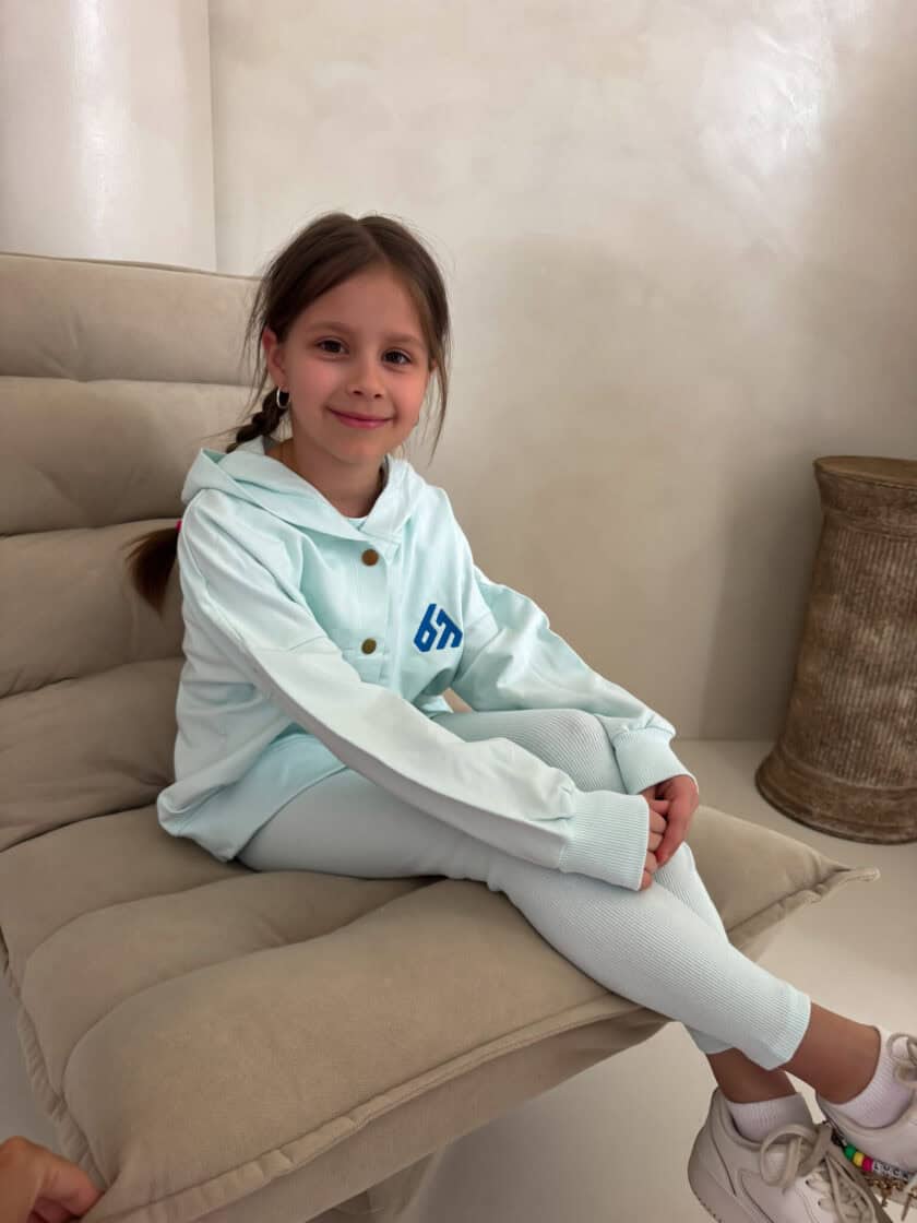 Komplet dziecięcy LAKI – miętowy - obrazek 2