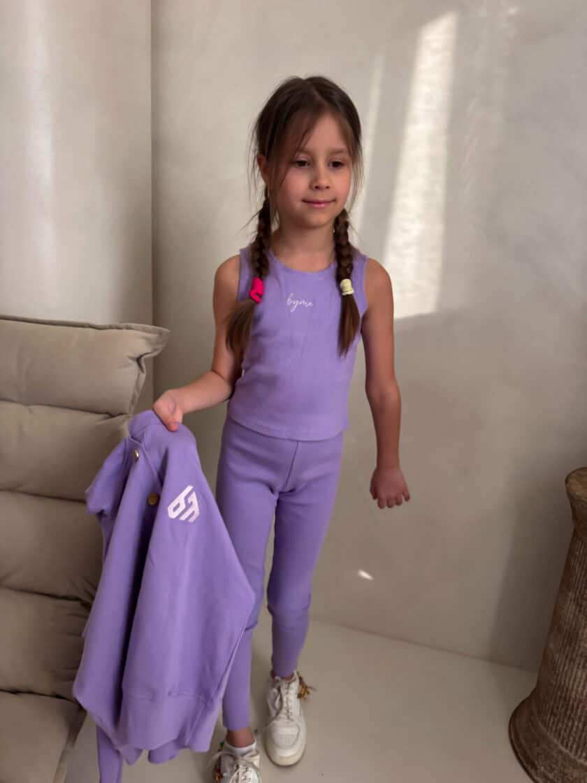 Komplet dziecięcy LAKI – fiolet - obrazek 4