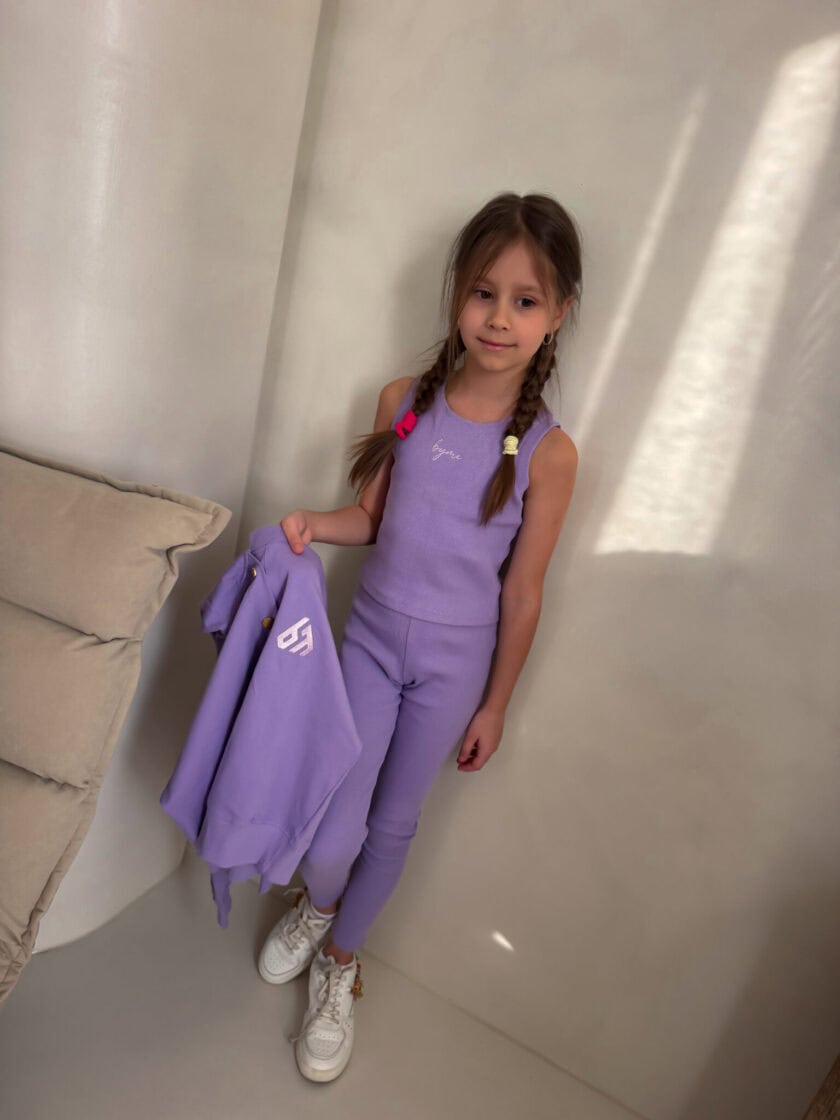 Komplet dziecięcy LAKI – fiolet - obrazek 5