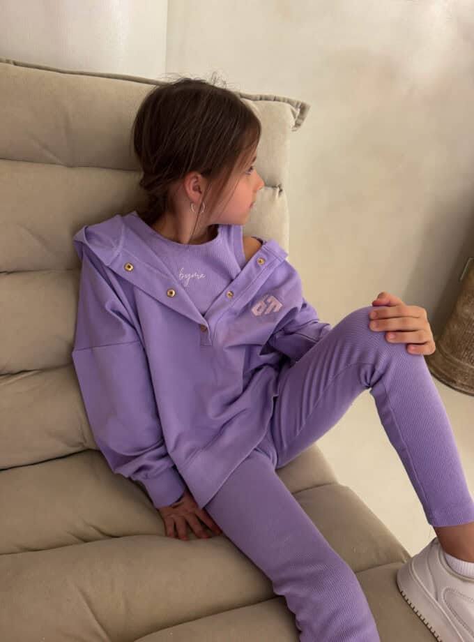 Komplet dziecięcy LAKI – fiolet