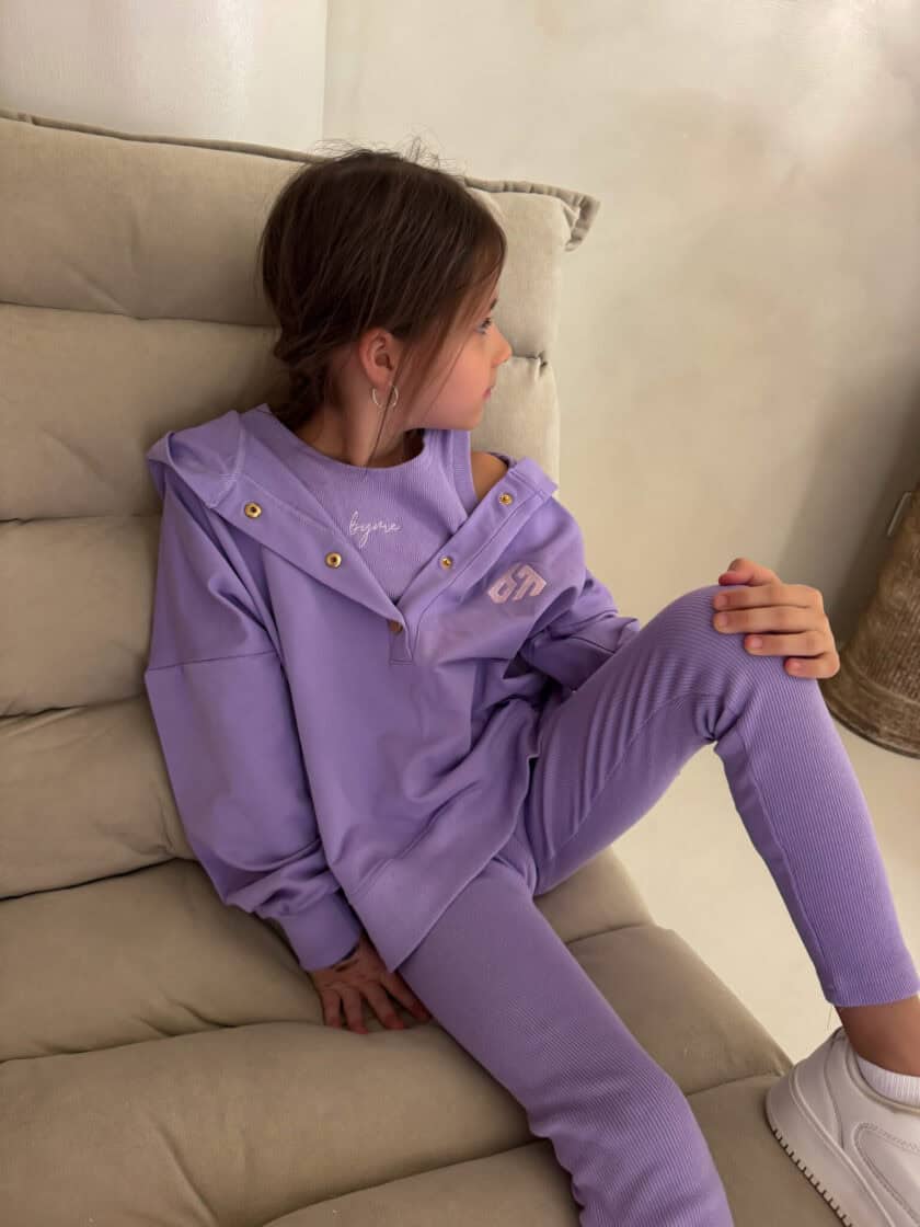 Komplet dziecięcy LAKI – fiolet