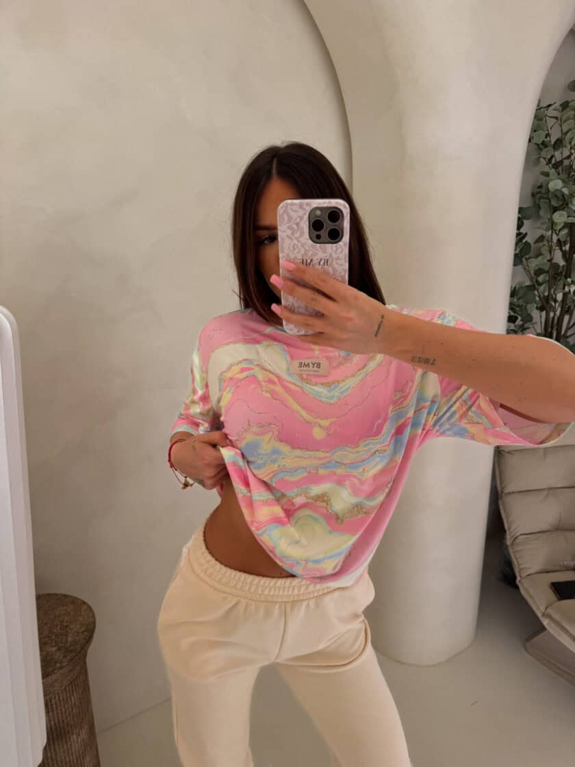 Bluzka MARMARIS print marmurek - jasny róż - obrazek 9