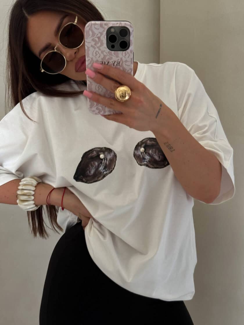 T-shirt MUSSELS - ecru - obrazek 9