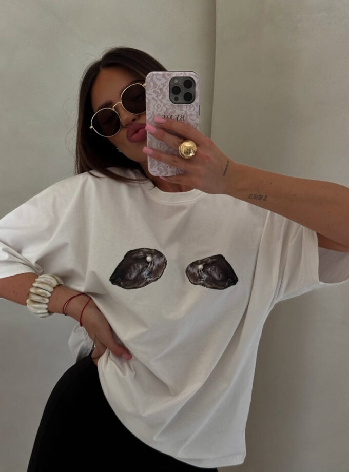 T-shirt MUSSELS - ecru