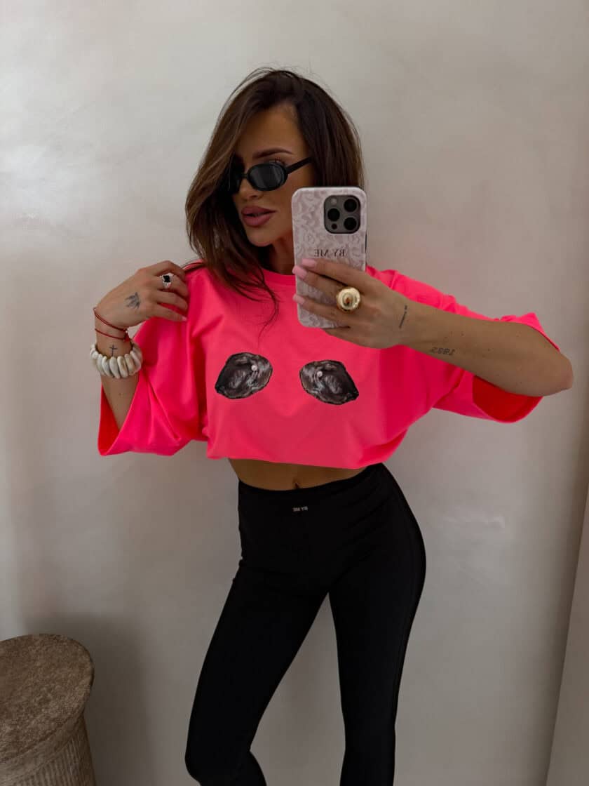 T-shirt MUSSELS - neon róż - obrazek 7