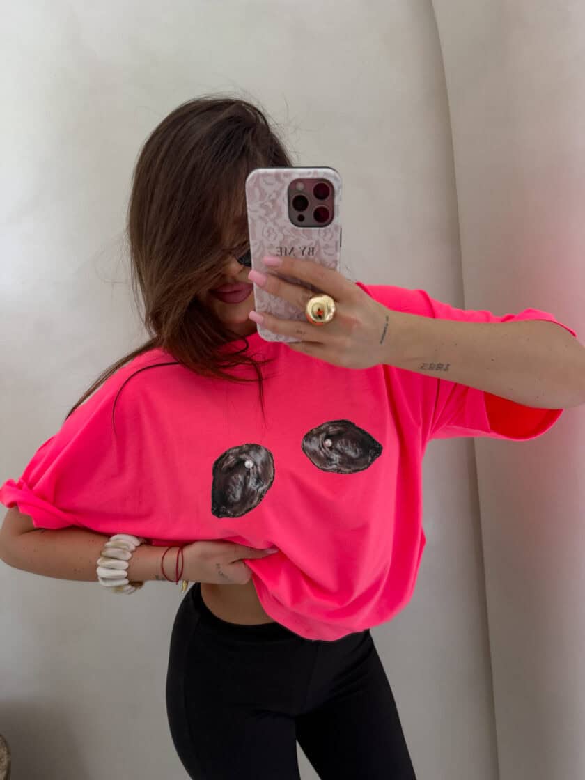 T-shirt MUSSELS - neon róż - obrazek 9