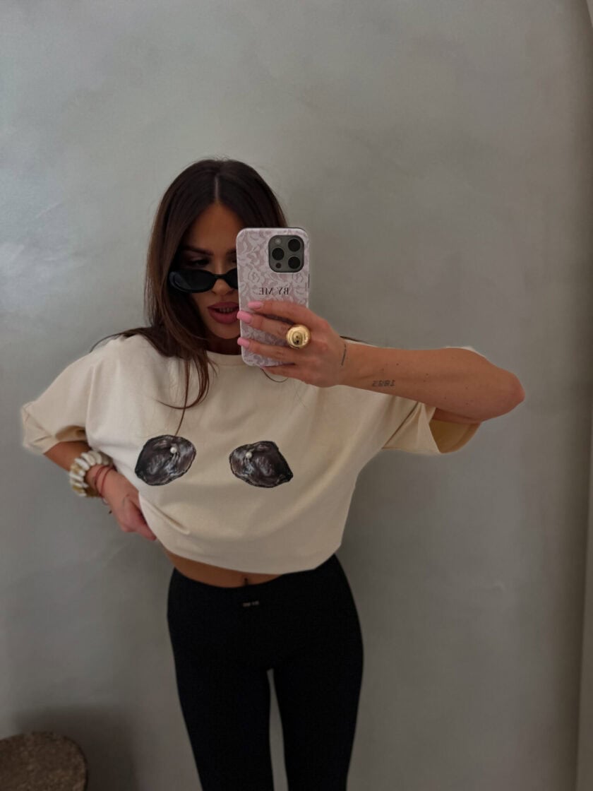 T-shirt MUSSELS - jasny beż - obrazek 13