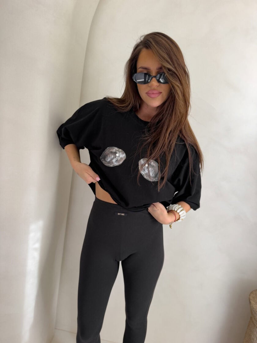 T-shirt MUSSELS - czarny - obrazek 3