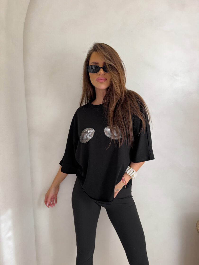 T-shirt MUSSELS - czarny - obrazek 5