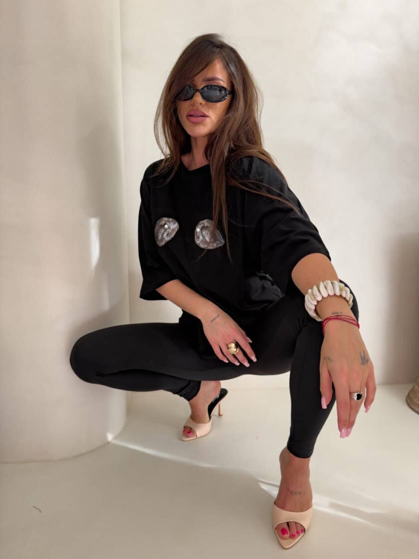 T-shirt MUSSELS - czarny - obrazek 8