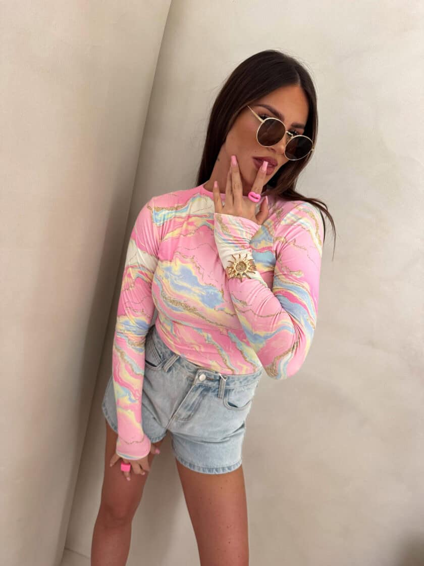 Bluzka SKIN MARMUREK – jasny róż - obrazek 7