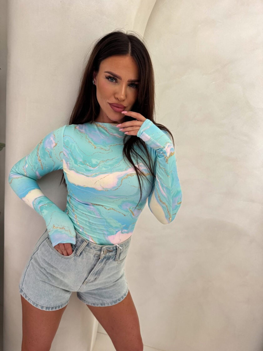 Bluzka SKIN MARMUREK – lazur - obrazek 10