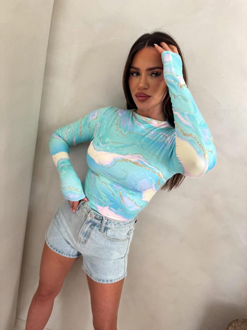 Bluzka SKIN MARMUREK – lazur - obrazek 8