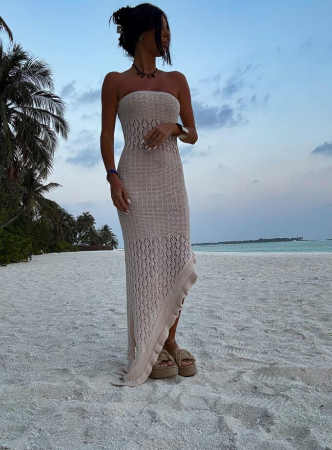 Sukienka LAGUNA - jasny beż