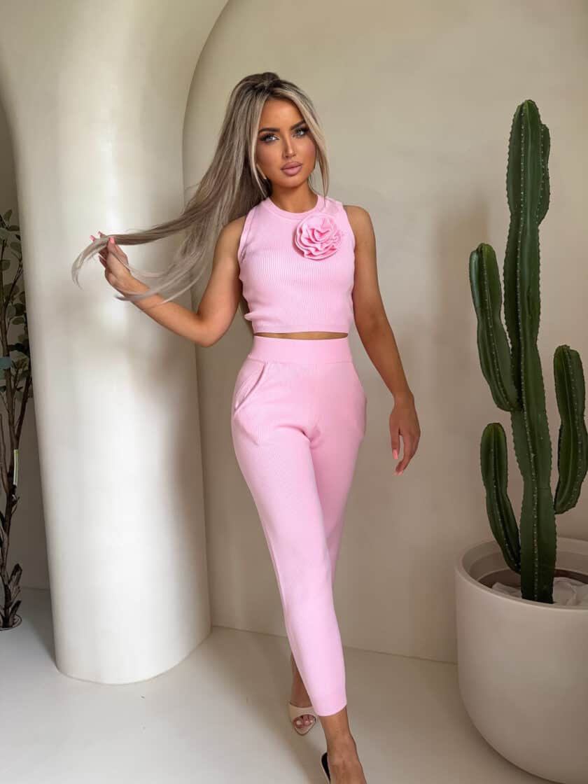 Komplet DELANI ROSE – jasny róż - obrazek 4