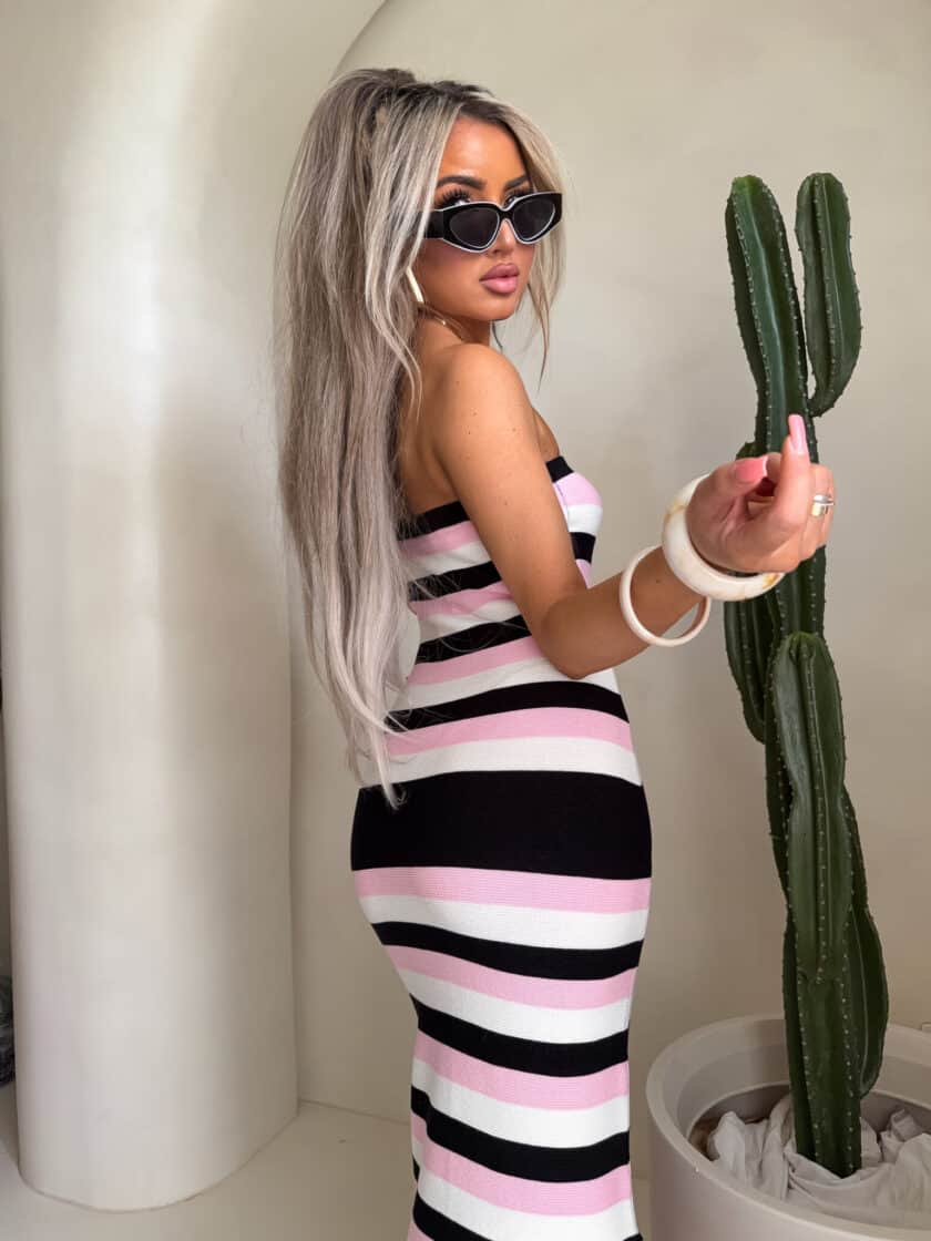 Sukienka SPAIN pasy - czarne - obrazek 2