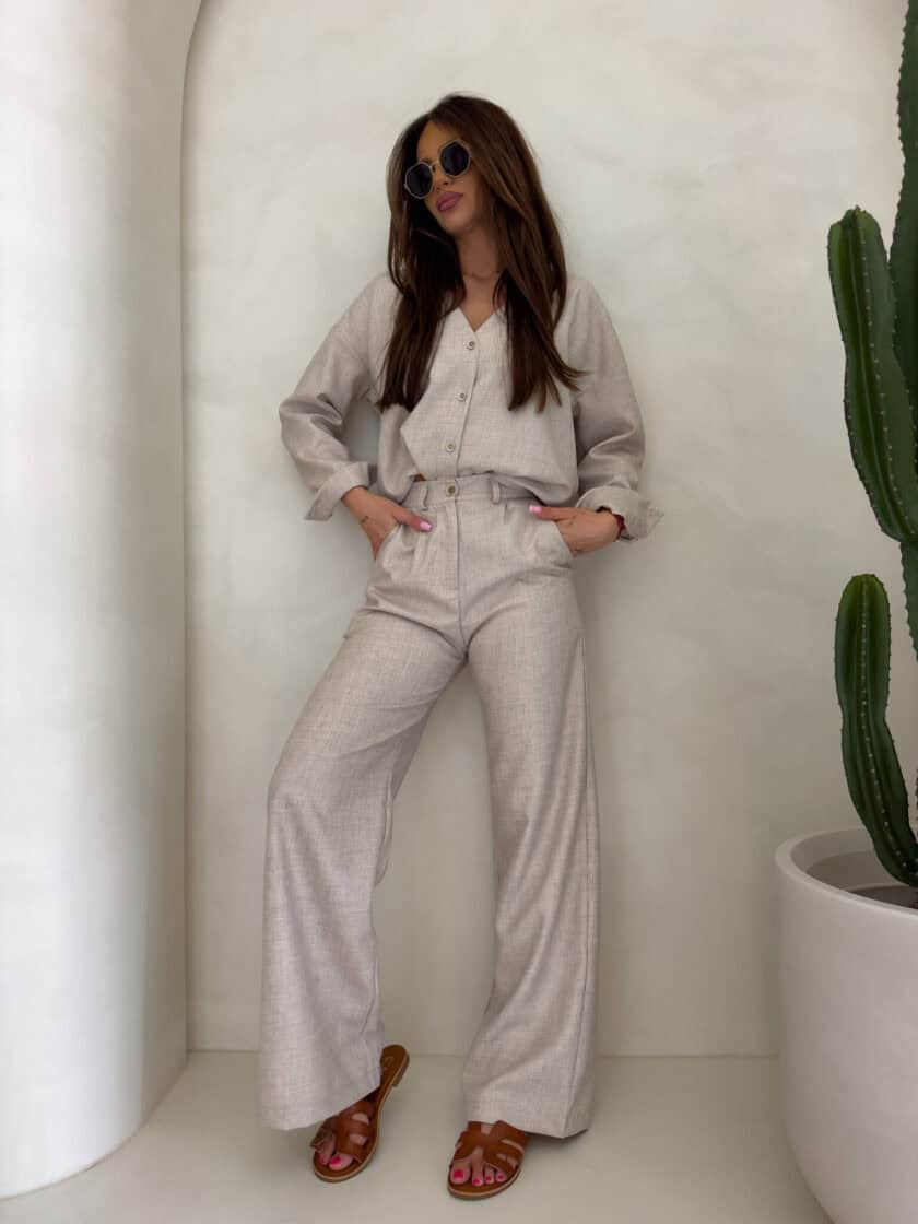 Komplet MYKONOS – chłodny beż - obrazek 2